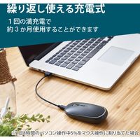 Bluetoothマウス 静音 無線 ワイヤレス 充電式 薄型 4ボタン ガンメタ M-TM15BBGM/EC エレコム 1個（直送品）