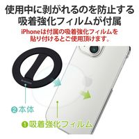 エレコム スマホバンド/シリコン/超極薄/ワイヤレス充電対応/ブラック P-STBNCIBK 1個