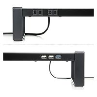 サンワサプライ 電源タップ+USBハブ付き机上ラック(W1000mm・ブラック) MR-LC206BKN 1台（直送品）