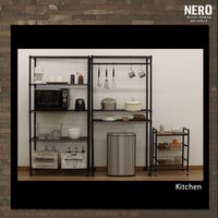 エイ・アイ・エス ネーロ 連結支柱 幅25×奥行25×高さ295mm ブラック NERO-300PU BK 1セット(2本入)（直送品）