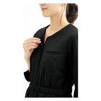 フォーク nuovo ニットオーバーブラウス（７分袖） チャコールグレー ７号 FB71422ー55-7（直送品）