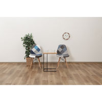 不二貿易 イームズ パッチワークシェルチェア マルチカラー（ブルー） 70587 1脚（直送品）