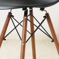 不二貿易 イームズチェア ４ＰＣＳ／１ＣＴＮ ブラック 99371 1セット(4脚入)（直送品）