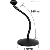 KC キョーリツ グースネックタイプ 卓上マイクスタンド MDS-3/CR (マイクホルダー付) x 6本（直送品）
