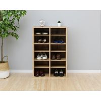 YAMAZEN シューズキャビネット CSCN-8560(OAK3D) 1台（直送品）