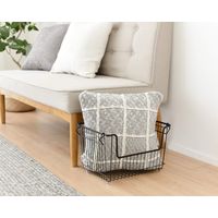 YAMAZEN ワイヤーバスケット L ブラック DWB-L(BK)* 1個