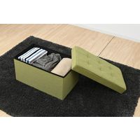 YAMAZEN リビング収納スツール ダブル LS-D70(GR) 1台（直送品）