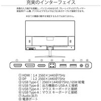 ジャパンネクスト 27インチ ワイド液晶ディスプレイ JN-IPS27WQHDR-C65W 1個（直送品）