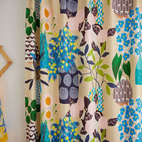 スミノエ デザインライフ セミオーダー カーテン フラワーポット 2500×2400mm ベージュ 1セット(2枚入)（直送品）