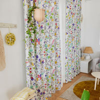 スミノエ デザインライフ セミオーダー カーテン フルーツトリ 1000×2150mm グレー 1セット(2枚入)（直送品）