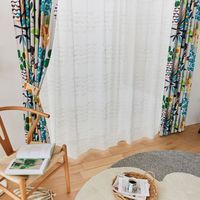 スミノエ デザインライフ セミオーダー レースカーテン ナミナミボイル 2300×1090mm ホワイト 1セット(2枚入)（直送品）