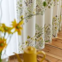 スミノエ デザインライフ セミオーダー カーテン ミチクサ 1400×2100mm ベージュ 1セット(2枚入)（直送品）