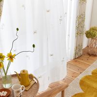 スミノエ デザインライフ セミオーダー レースカーテン ミチクサボイル 3000×1240mm イエロー 1セット(2枚入)（直送品）