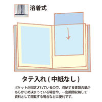 プラス スーパーエコノミークリアーファイル B4タテ 40ポケット ネイビー 紺 固定式 FC-114EL 88481（わけあり品）