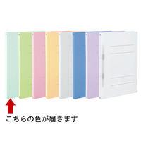 アスクル　フラットファイル　A4タテ　PP製　背幅18mm　5冊　ブルー　水色  オリジナル（わけあり品）