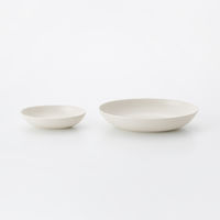 無印良品 磁器ベージュ楕円皿 大 約22×16×高さ4.5cm 良品計画