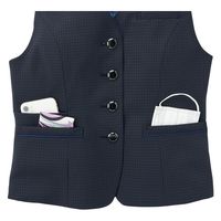 カーシーカシマ CONFIDENCE SUITS ベスト ブラックチェック 11号 EAV851 1着