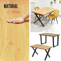 B.Bファニシング メラミンダイニングテーブル クロス脚 幅1200×奥行700×高さ720mm ナチュラル ONDT-0055XNA 1台（直送品）