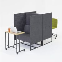 【アウトレット】【軒先渡し】アスプルンド 集中ブース ソファタイプ 幅900×奥行700×高さ1260mm ダークグレー 284408 1台（直送品）