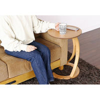 ICHIBA ロータス サイドテーブル 幅400×奥行400×高さ560mm ヴィンテージナチュラル ILT-2987VNA 1台（直送品）