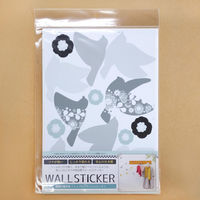 マッチングジャパン ウォールステッカー 手軽にDIY シールタイプ「まぶしい鳥たち/ブラック」 CO-10080-AS 1枚（直送品）