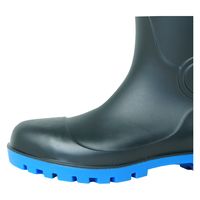 小野商事 PVCフード付作業長靴 ブラック×ブルー 26.0cm WS3300 1足