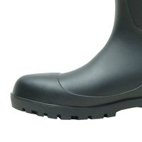 小野商事 PVCフード付安全長靴 先芯入 ブラック×ブラック 25.5cm WS3400 1足