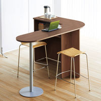 アール・エフ・ヤマカワ ハイカウンター 幅1200×奥行450×高さ1000mm DMJウォルナットII RFHC-1200DM2 1台（取寄品）