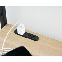 YAMAZEN ウッドシェルフデスク MWSD-1680E(OAK/SBK) 1台（直送品）