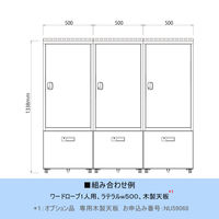 【アウトレット】【軒先渡し】エムテックス スチールパーソナルロッカー 専用 天板 幅500mm用 285139 1枚（直送品）