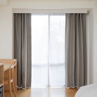 無印良品 防炎 遮光性 ドビー織りノンプリーツカーテン 幅100×丈178cm用 ベージュ 良品計画