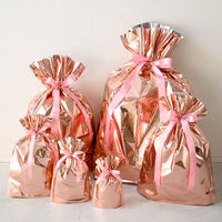 ヘッズ アルミ蒸着リボン付バッグーS/ピンク APN-RBS 1パック（20枚入）