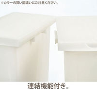 エコン ダストボックス ペダル2枚フタ 70L ゴミ箱 ブラウン 1個 左右両開き ペタル式フタ付 連結式 日本製 幅338×奥行508×高さ661mm