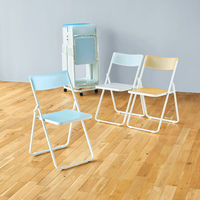 well-be　クリアフォールディングチェア　クリアホワイト　1箱（5脚入）（取寄品）