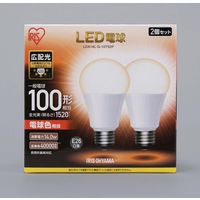 アイリスオーヤマ LED電球 E26 2P 広配光タイプ 電球色 100形相当(15 LDA14L-G-10T52P 1個