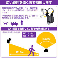 朝日電器 LEDセンサーライト2灯 ESL-SS802AC 1個