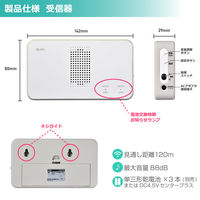 朝日電器 ワイヤレスチャイム防水セット EWS-S5032 1個