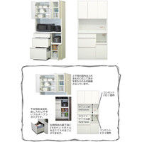 高橋木工所 エイク90オープン 食器棚 幅897×奥行401×高さ1800mm ホワイト 1台（直送品）