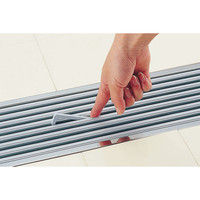 シマブン 排水ユニット樹脂グレーチング 深型 防水縦引き HRFB-15L1800-S（直送品）