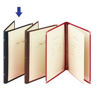 メニューファイル 4穴リング  黒 シンビ 耐熱 スリムB-ABW