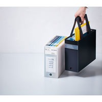 キングジム　ファイバリッツ　ボックスファイル（透明）　Ａ４　背幅１１１ｍｍ　ネイビー　ＦＶ４９０３Ｔネイ　３個