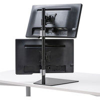 サンワサプライ 液晶モニタスタンド（上下2面） ブラック 幅400×奥行350×高さ700mm CR-LA1506BK 1台（直送品）