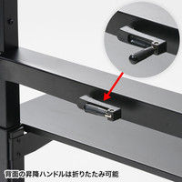 サンワサプライ 55～65型対応手動上下昇降液晶ディスプレイスタンド ブラック 1000×710×1614～1874mm CR-PL102SCBK（直送品）