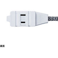 【処分品】サンワサプライ ファブリックコードタップ TAP-FB1-2BK 1個（直送品）