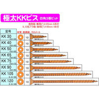 ダンドリビス 極太KKビス120 四角穴 クロメート 徳用箱 4920125130986 1箱（735本入）（直送品）