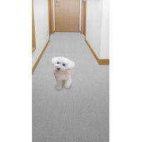 サンコー おくだけ吸着ロングマット90×200cm ライトグレー KP-46（直送品）