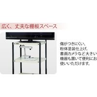 共栄商事 FPDテーブル ワイドタイプ（～55インチ対応） 幅876×奥行647×高さ1203mm アイボリー FW-1200 1台（直送品）