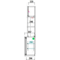 【車上渡し】 関家具 リビングボード デコラ スライド ブラウン 幅1602×奥行390×高さ1800mm DECORA160 1台（直送品）