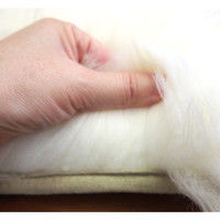 萩原 ムートンクッション M-511 幅380×奥行380mm ホワイト 240549607 1個（直送品）