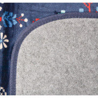 萩原 ホットカーペットカバー クロッシェ 幅1850×奥行1850mm ブルー 240609005 1枚（直送品）